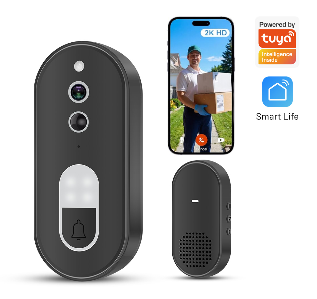 Smart Doorbell Wired - Câmera de Segurança Inteligente Tuya 1080P