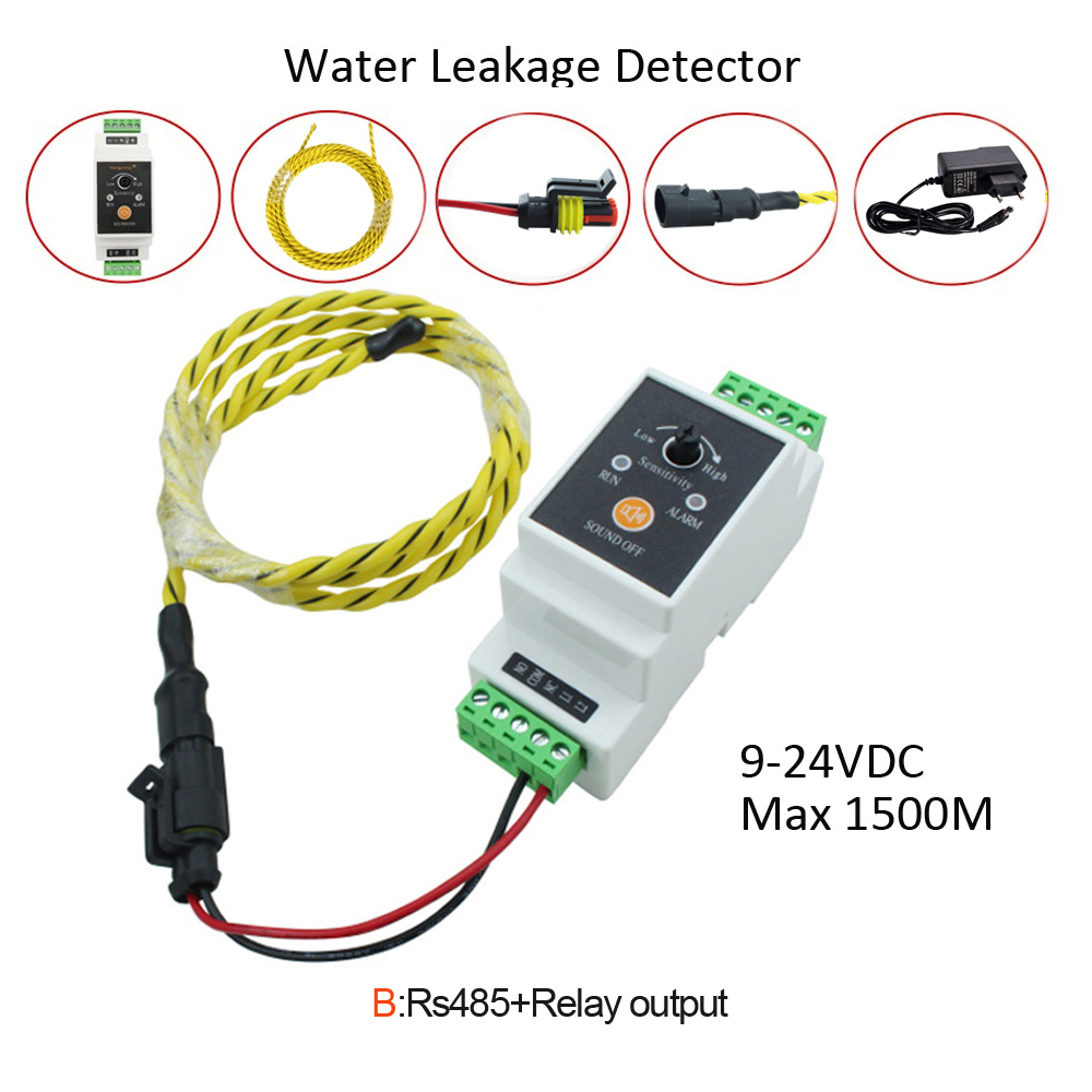Water Leak Detector Wired - 1 conjunto de detector de vazamento