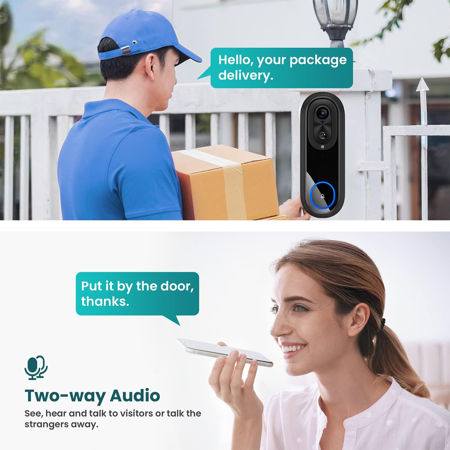 Campainha de vídeo wi-fi 5g, 2 - Smart Doorbell Wired avaliação e preço