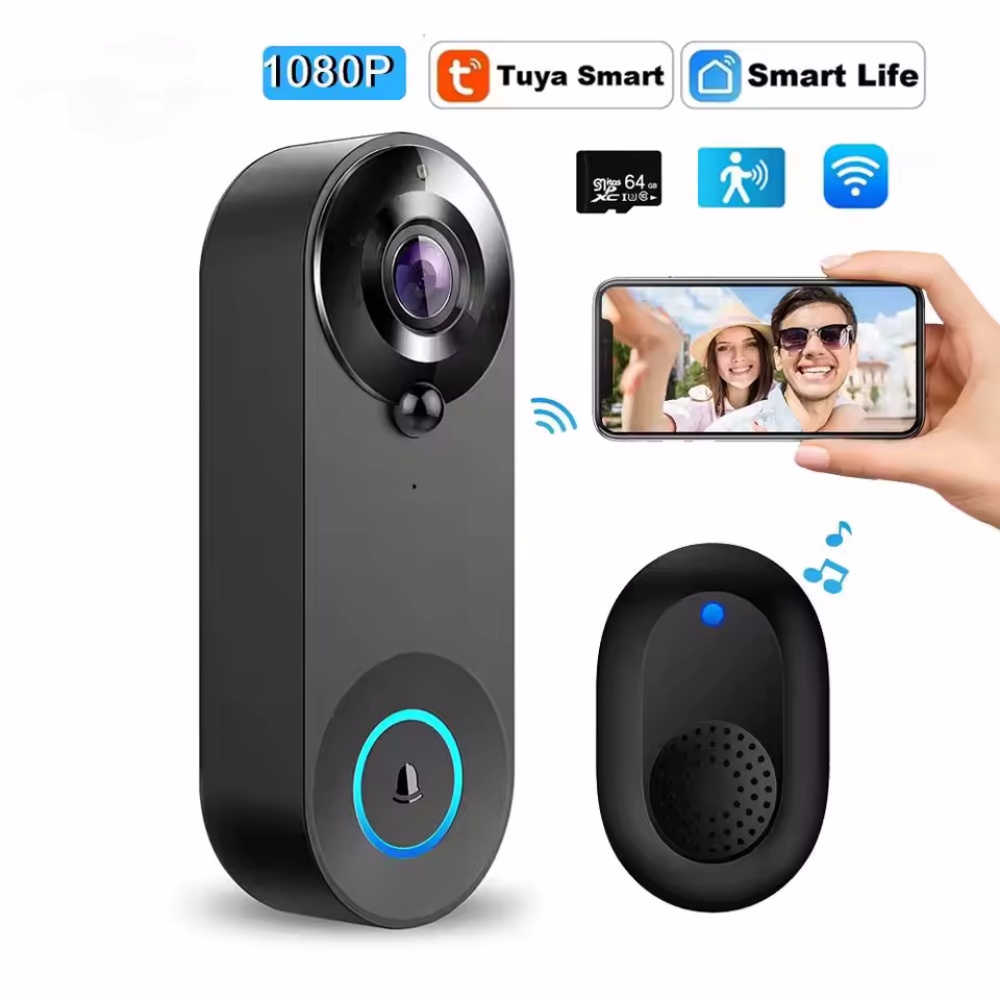 Tuya 1080p sem fio wi fi campa - Smart Doorbell Wired avaliação e preço