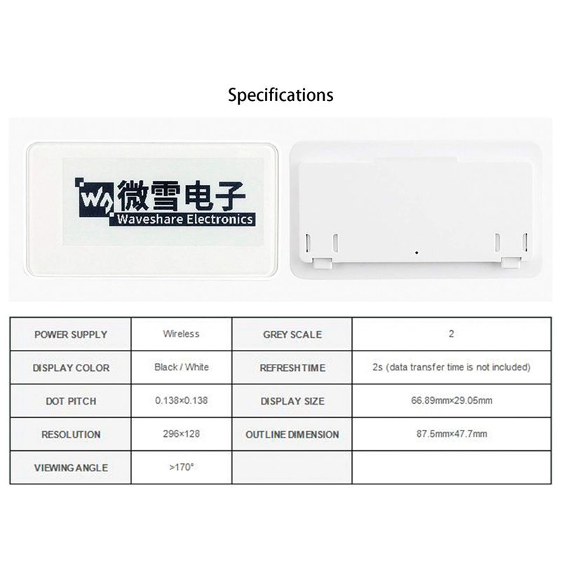 Módulo de Tela E-Ink Sem Fio d - Display Epaper 2.9 avaliação e preço
