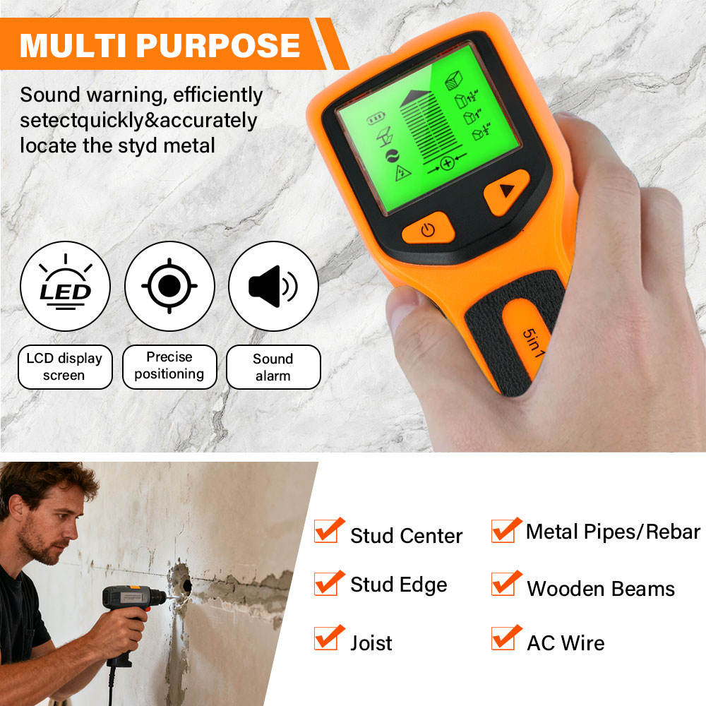 Novo detector de parede 5 em 1 - Water Leak Detector Wired avaliação e preço