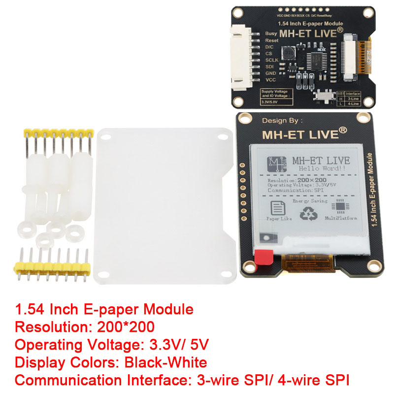 Módulo E-Paper/E-Ink de 1.54'' - Display Epaper 2.9 avaliação e preço